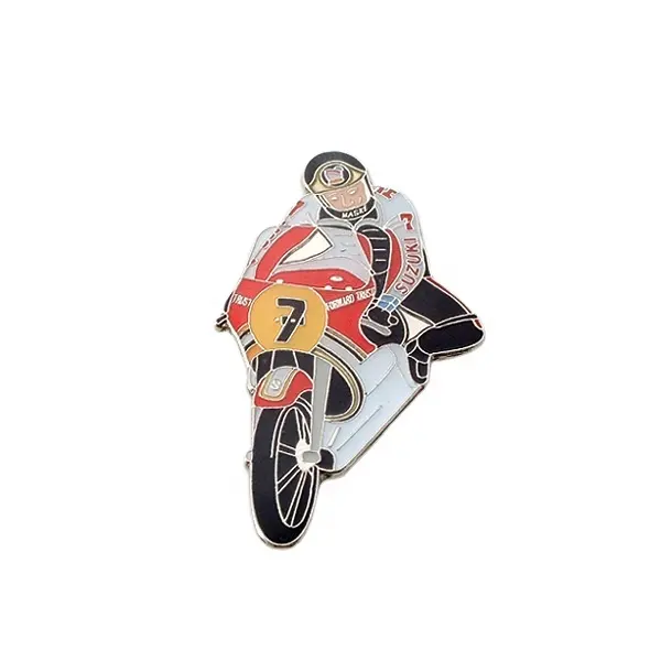 Badge d'écusson personnalisé en métal pour hommes, épingle à revers de moto, vente en gros