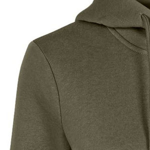 Conjunto de Sudadera con Capucha y Pantalones Cortos para Mujer, Color Gris, Hombros Caídos, Talla Grande, Personalizado - Product Image 3