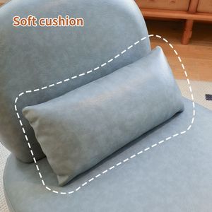 Cozy <b>Comfy</b> Armless Faux Leather Accent <b>Chair</b> with Soft Cushion Solid Wood Legs for Living Room and Bedroom - Product Image 5