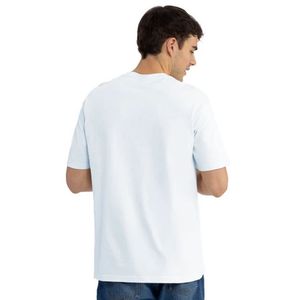 <b>White</b> Mens Plain Crew Neck Short Sleeve T Shirt Soft Cotton Casual Oversized Tee Breathable Summer Streetwear Custom Wholesale - Product Image 2