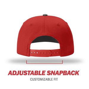 Casquette Snapback Rouge Ajustable 6 Panneaux Unisexe en Coton – Chapeau Décontracté Couleur Unie Ajustement Réglable - Product Image 2
