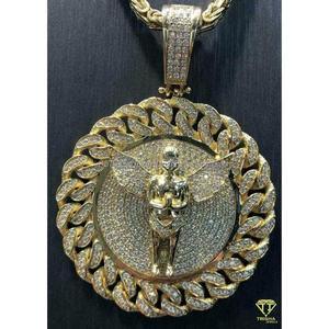 High Quality <b>Angel</b> Jewelry Pendant With Brilliant Stone Detail And Luxury Hip Hop Finish - Product Image 4