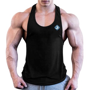 Débardeur de sport pour homme, coupe classique, couleur unie, en coton (97%) et élasthanne (3%), avec impression floquée personnalisée de haute qualité. - Product Image 3