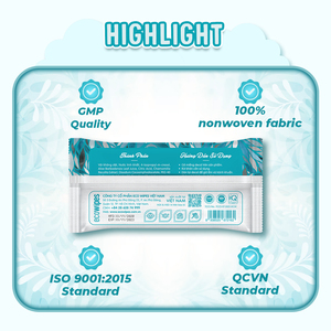 Ecobi Baby Wet Wipes 100% Non-Woven Spunlace Fabric Hypoallergenic Gentle Delicate Skin 80pcs Peart Embossed 15x20 EC80S - Product Image 5