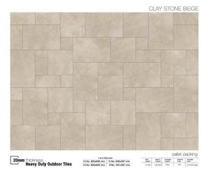 Baldosas de Porcelana Esmaltada para Exteriores de Alta Resistencia, 20 mm, 600x600 mm, con Relieve Profundo, Tipo Ladrillo Refractario, para Estacionamientos de Hoteles Modernos - Product Image 3