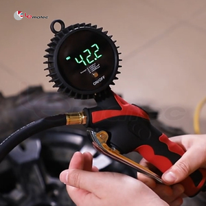 Manomètre numérique pour gonflage des pneus, ABS, rétroéclairage LCD, gonflage/dégonflage de précision, fonction d'arrêt automatique, LEMATEC LE-H802 0,2 PSI - Product Image 3