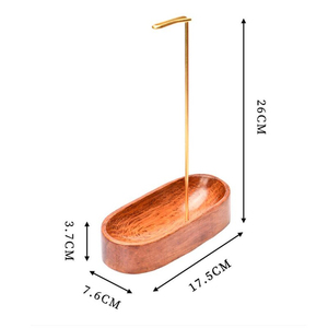 Soporte de Incienso Minimalista de Madera con Base de Latón y Recolector de Cenizas Elegante, Superventas - Product Image 2