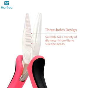 Meilleures pinces à extensions de cheveux professionnelles de qualité supérieure, couleur rose et noire, poignée de bonne qualité, matériau de première qualité, robustes, antidérapantes - Product Image 3