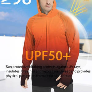 เสื้อฮู้ดตกปลาผู้ชายแบบซับลิเมชั่น แขนยาว ป้องกันแสงแดด UPF 50+ น้ำหนักเบา ระบายอากาศได้ดี เสื้อสำหรับตกปลาและกิจกรรมกลางแจ้ง - Product Image 5