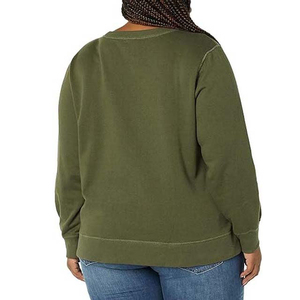 Sudaderas de Mujer 100% Algodón, Ligeras, Cuello Redondo, Estilo Urbano, Logotipo Personalizado, Hombros Caídos, Servicio OEM, Gran Venta - Product Image 2