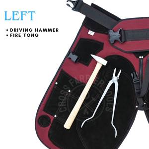 Kit d'outils de fermeur équin avec extracteur de sabots, pince à sabots à tête ronde, pince à sertir, tablier et marteau de fermeur - Product Image 4