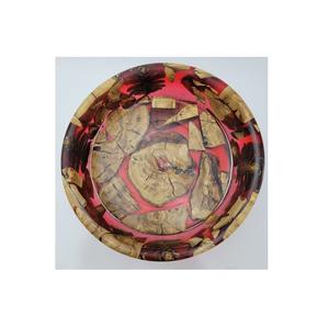 Bol décoratif en bois et résine époxy fait main, avec grain de bois naturel scellé dans une résine transparente comme du cristal, pour des intérieurs élégants. - Product Image 4