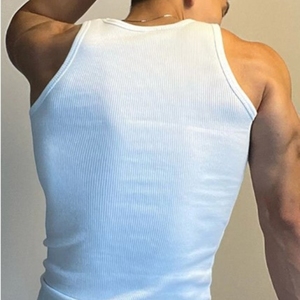 MILIENZ SPORTS ODM Camiseta sin mangas con cuello alto y estampado de leopardo para hombre, de secado rápido, de tela no tejida, 100% algodón, para uso formal, digital, 220g - Product Image 3