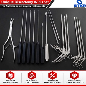 Juego de 16 Piezas para Discectomía, Instrumentos Quirúrgicos para Columna Vertebral Anterior, Acero Inoxidable Premium, Fabricación de Precisión - Product Image 1