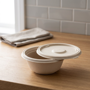 High Demand Eco Friendly 1000ml Pulp Moulded Modern Food Box Lid Compostable <b>Takeaway</b> <b>Container</b> for Catering Events Oceanic - Product Image 4