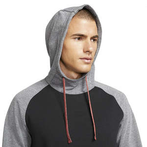 Sweat-shirt à capuche pour homme, noir et gris, style streetwear décontracté, hiver - Product Image 2