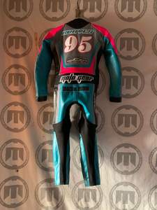 Combinaison de course de moto tout-terrain en cuir personnalisable de haute qualité 2026, coupe-vent, imprimée, pour hommes, protection complète - Product Image 3