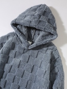 Sudadera con Capucha para Mujer, Diseño Geométrico, Forro Polar, Informal, Manga Larga, Color Gris, 100% Poliéster, para Mujer, 2026 - Product Image 3