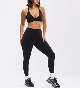 Sujetador deportivo reversible para mujer, talla grande, espalda cruzada, top corto sencillo para yoga, fitness, gimnasio, ropa deportiva con logo personalizado frontal - Product Image 5