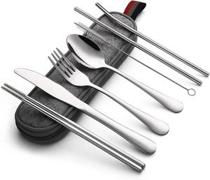 Modern Sustainable Stainless Steel Cutlery Set Fork Spoon Knife Heavy Duty Mirror Polish Uncoated <b>Flatware</b> for Kitchen Dining - Product Image 4