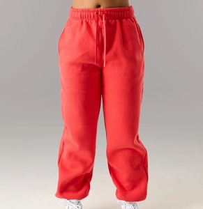 Pantalon de jogging ample et surdimensionné en molleton français pour femme avec logo personnalisé, 100 % coton épais, style hip-hop, idéal pour le sport et la gym - Product Image 2