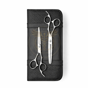 Juego de Tijeras de Peluquería Profesionales, Tijeras para Cortar y Entresacar Cabello de Acero Inoxidable, Kit de Tijeras de Peluquería para Salón - Product Image 1