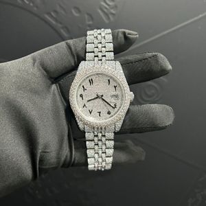 Reloj de Diamantes Cultivados en Laboratorio Personalizado de Alta Calidad Estilo Hip Hop para Hombre, Reloj de Diamantes VVS para Regalo - Product Image 1