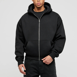 Men's Green Hooded <b>Zip</b>-<b>Up</b> Sweatshirt Regular Fit Fleece Casual Autumn Style Solid Color Knitted Breathable Hoodies - Product Image 4