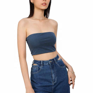 เสื้อทูบท็อปส์แฟชั่นใหม่สำหรับผู้หญิง OEM บุฟองน้ำ ใช้วัสดุโพลีเอสเตอร์ผสมคอตตอน ขายดี ราคาส่ง ขายดีที่สุด ระบายอากาศได้ดี - Product Image 5