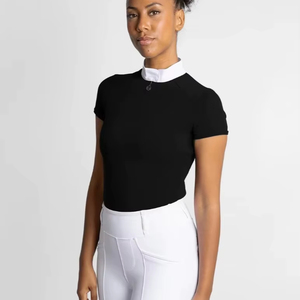 เสื้อยืดขี่ม้าสำหรับผู้หญิง เนื้อผ้านุ่ม สวมใส่สบาย ทรงสปอร์ต รับบริการปักลายตามสั่ง พร้อมบริการพิมพ์ลายแบบ Sublimation - Product Image 1