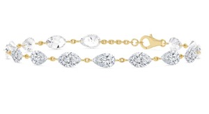 <b>Drilled</b> Marquise & Pear Lab Grown <b>Diamond</b> Station Bracelet 7.72 CTW 7 Inch 9K Rose Gold - Product Image 6