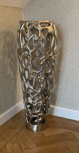 Modern Stainless Steel Floor Vase Tall Decorative Metal Flower Vase for Living Room Bedroom Entryway Office Wedding <b>Home</b> Decor - Product Image 5