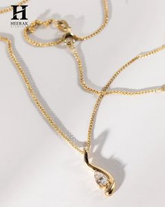 Elegant Pear-Cut Diamond <b>Pendant</b> Necklace in <b>Solid</b> <b>Gold</b> – Fine Jewelry by Heerak Diamonds - Product Image 1