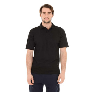 Polo de Manga Corta Azul Marino para Hombre, Color Sólido, Cierre de Botones, Corte Regular, 100% Algodón Piqué, Antiarrugas - Product Image 5
