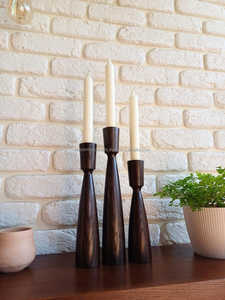 Soporte de luz de té Fusion de resina y madera de primera calidad para hogares modernos, decoración ecológica y Ambiente de sala de spa - Product Image 2