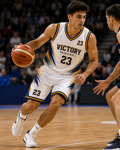Ensemble de maillot et short de basketball professionnel au design optimal, sans manches, avec impression par sublimation personnalisée - Product Image 6