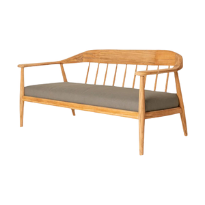 Juegos de sofás modernos minimalistas para el hogar con cojín para 3 personas, de madera de teca, para sala de estar, hogar y balcón. - Product Image 1