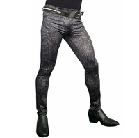 Pantalon en cuir de serpent de qualité supérieure pour homme, véritable, respirant, couleur unie, haute qualité