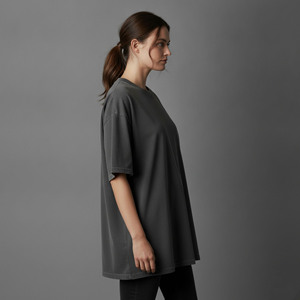 Customized Vintage Washed Oversized women's T-Shirt Casual Baggy Streetwear Tee Workout Short Sleeve Heavyweight ladies tee - Product Image 3