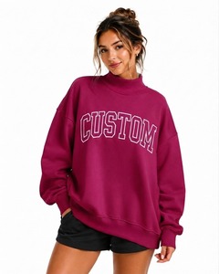 เสื้อสเวตเตอร์ไหมพรมสีพื้นราคาถูกสำหรับผู้หญิง ทรงหลวมแบบใหม่ คอเต่า  ปรับแต่งได้ ไซส์พลัส ทรงหลวม - Product Image 1