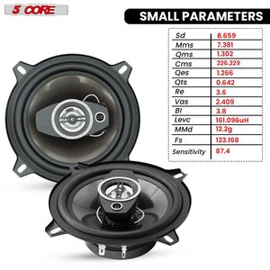 Haut-parleurs coaxiaux 5 voies pour portières de voiture, 5 paires, 350W, 4 ohms, système audio 2 voies avec super tweeter et subwoofer - Product Image 5