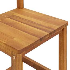 Ensemble de bar de jardin durable en 3 pièces en bois d'acacia brun massif, mobilier d'extérieur durable - Product Image 6