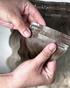 Extensions de cheveux vietnamiens Lexhair en vrac, super double drawn, vierges Remy, ondulées, à clipser - Product Image 2
