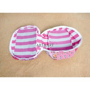 Elegant Handcrafted 3pc Quilted <b>Vanity</b> Pouch Set Organic Cotton Floral printed Water-Resistant Lining Multipurpose Storage Bags - Product Image 5