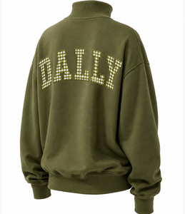 Sudadera Oversize Unisex al por Mayor con Cuello Mock Personalizado, de Algodón y Forro Polar, con Parche Griego, Estilo Casual para Invierno - Product Image 6