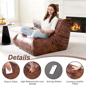 Super Soft & Comfort <b>Bean</b> <b>Bag</b> Relax Chair Foam Faux Leather Indoor Outdoor Vietnam Classic <b>Bean</b> <b>Bag</b> MD01 - Product Image 5