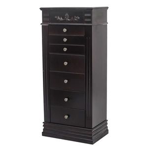 16 collane ganci per 2 porte a battente laterali specchio incluso organizzatore di gioielli con 8 cassetti - Product Image 3