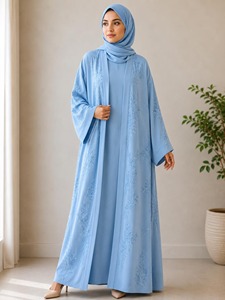Luxury <b>White</b> Embroidered Abaya for Women Modest Islamic <b>Maxi</b> Dress Elegant Muslim Dubai Abaya with Hijab - Product Image 4
