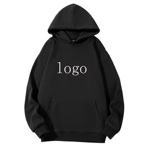 Sudadera con Capucha Oversize Lisa para Hombre, de Algodón y Felpa, con Bolsillo Canguro, Manga Larga, Estilo Casual Urbano, con Logotipo Personalizado - Product Image 3