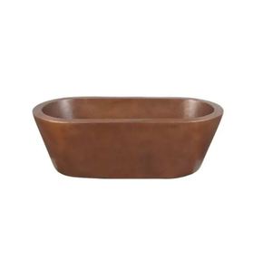 Copper <b>Bath</b> Tub Double Slipper Clawfoot Painted Black Exterior Free Standing for Bathroom Use - Product Image 5